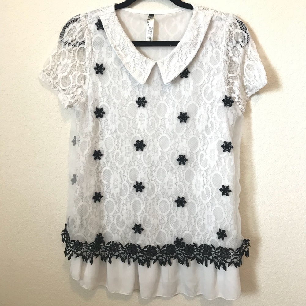 White lace top
